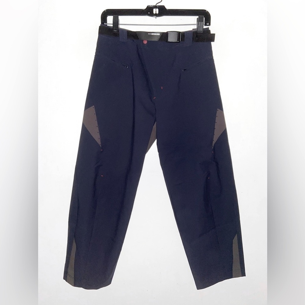 Hyein Seo Navy Cropped Polyester Trousers size S NWT UNI​​